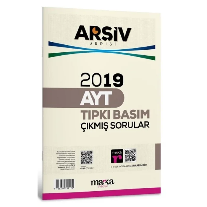 2019 AYT ARŞİV SERİSİ Tıpkı Basım Çıkmış Sorular Tamamı Video Çözümlü