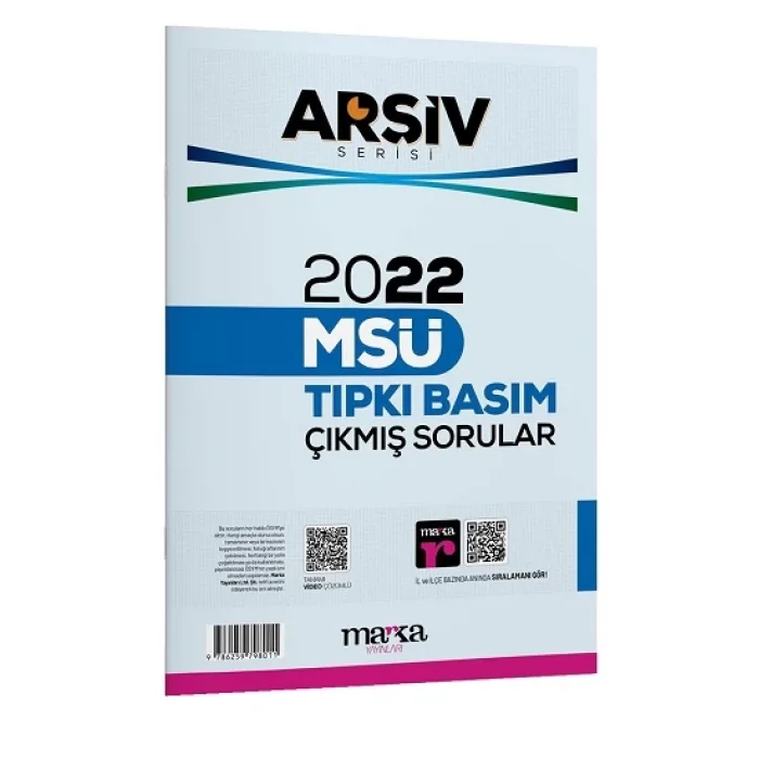 2022 MSÜ ARŞİV SERİSİ Tıpkı Basım Çıkmış Sorular Tamamı Video Çözümlü