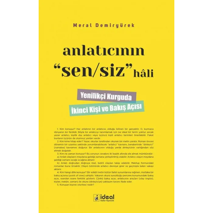 Anlatıcının Sen/Siz Hali