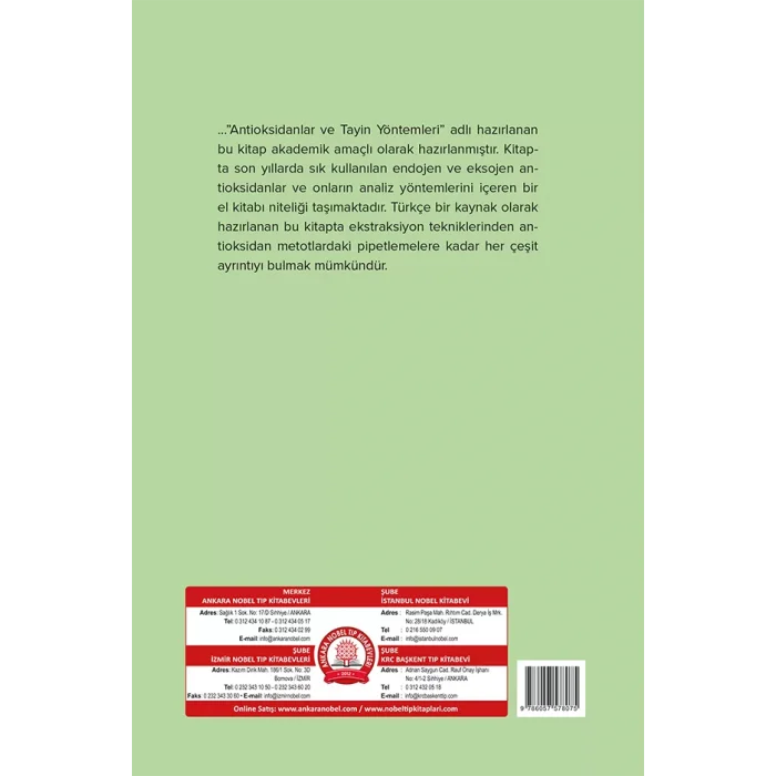 Antioksidanlar ve Tayin Yöntemleri