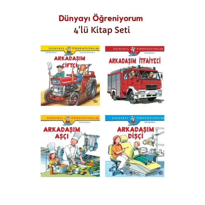 Arkadaşım Çiftçi + Arkadaşım Itfaiyeci + Arkadaşım Aşçı + Arkadaşım Dişçi 4lü Set