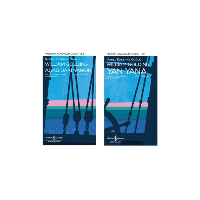 Aşağıdaki Yangın - Deniz Üçlemesi 3 + Yan Yana - Deniz Üçlemesi 2- 2 Kitap Set - Iş Bankası Özel Set