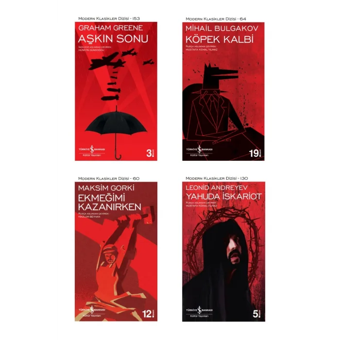 Aşkın Sonu + Köpek Kalbi + Ekmeğimi Kazanırken + Yahuda Iskariot- 4 Kitap Set - Iş Bankası Özel Set