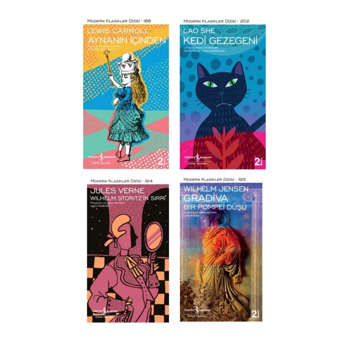 Aynanın Içinden + Kedi Gezegeni + Wilhelm Storitzin Sırrı + Gradiva – Bir Pompei Düşü- 4 Kitap Set