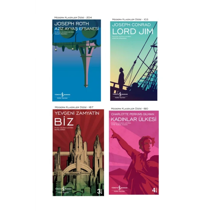 Aziz Ayyaş Efsanesi + Lord Jim + Biz + Kadınlar Ülkesi- 4 Kitap Set - Iş Bankası Özel Set Aziz Ayyaş