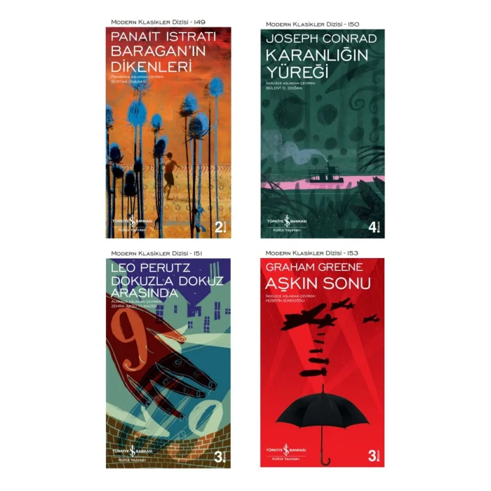 Baraganin Dikenleri + Karanlığın Yüreği + Dokuzla Dokuz Arasında + Aşkın Sonu- 4 Kitap Set