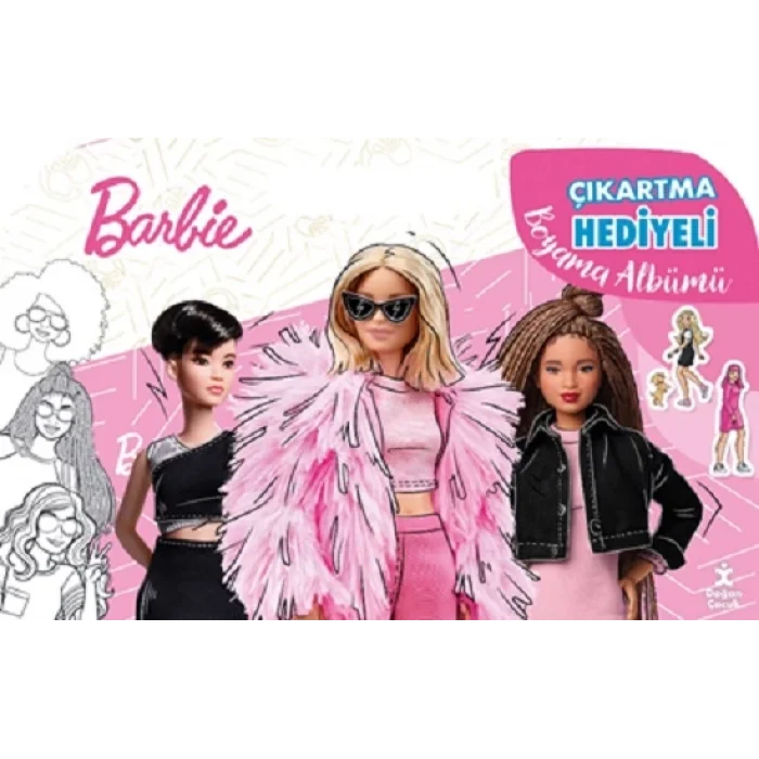 Barbie Çıkartma Hediyeli Boyama Albümü