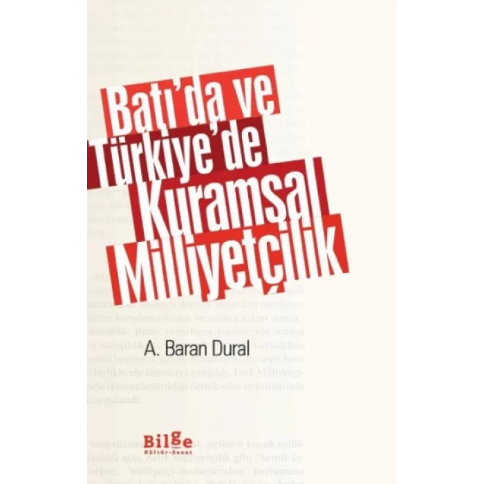 Batıda ve Türkiyede Kuramsal Milliyetçilik