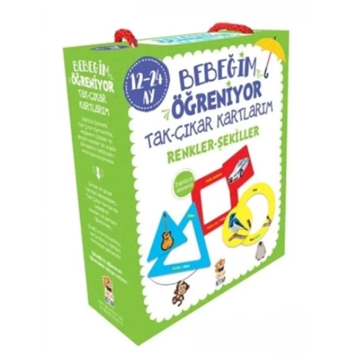 Bebeğim Öğreniyor - Tak Çıkar Kartlarım Renkler Şekiller (12 - 24 Ay)