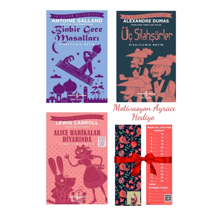 Binbir Gece Masalları - Üç Silahşörler - Alice Harikalar Diyarında Iş Çocuk 3 Kitap Set