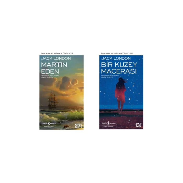 Bir Kuzey Macerası + Martin Eden- 2 Kitap Set - Iş Bankası Özel Set Bir Kuzey Macerası Kitabı