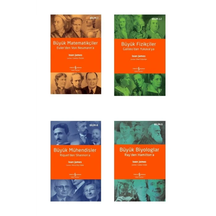 Büyük Matematikçiler -büyük Fizikçiler -büyük Biyologlar -büyük Mühendisler - Iş Bankası 4 Kitap Set