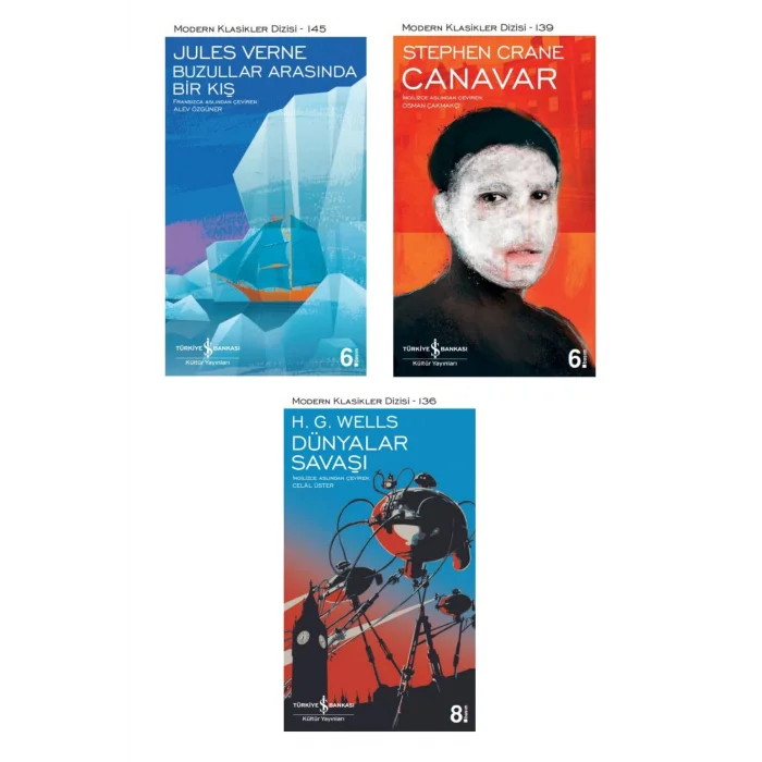 Buzullar Arasında Bir Kış + Canavar + Dünyalar Savaşı- 3 Kitap Set - Iş Bankası Özel Set Buzullar Ar