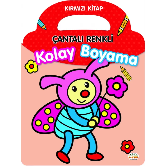 Çantalı Renkli Kolay Boyama- Kırmızı Kitap