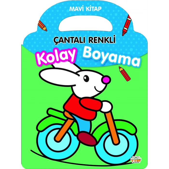 Çantalı Renkli Kolay Boyama- Mavi Kitap