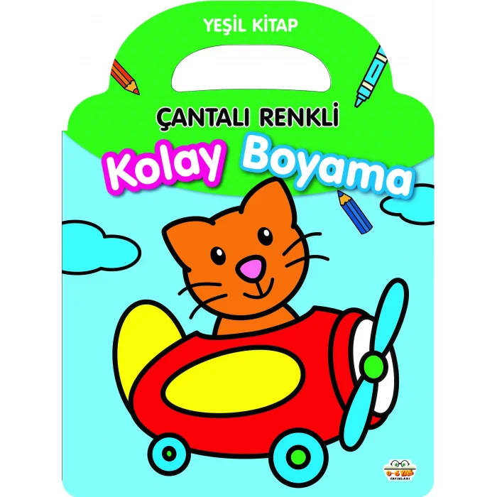 Çantalı Renkli Kolay Boyama- Yeşil Kitap