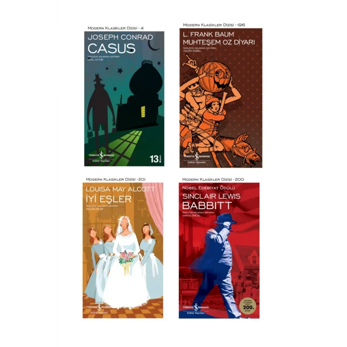 Casus + Muhteşem Oz Diyarı + Iyi Eşler + Babbitt- 4 Kitap Set - Iş Bankası Özel Set Casus Kitabı