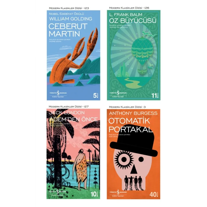 Ceberut Martin + Oz Büyücüsü + Ademden Önce + Otomatik Portakal- 4 Kitap Set - Iş Bankası Özel Set