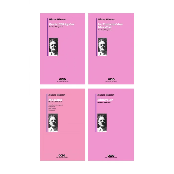 Çeviri Hikayeler + Hikayeler + La Fontaineden Masallar + Masallar- 4 Kitap Set