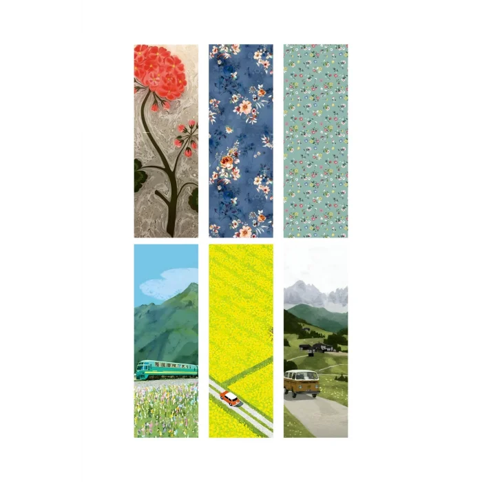 Çiçek Seti Kitap Ayraçları Hediyelik Ayraç 6lı set