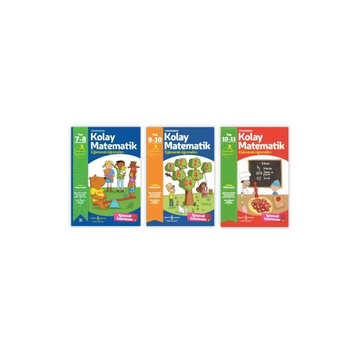 Çıkartmalarla Kolay Matematik - (7-8), (9-10), (10-11) - 3 Kitap Set
