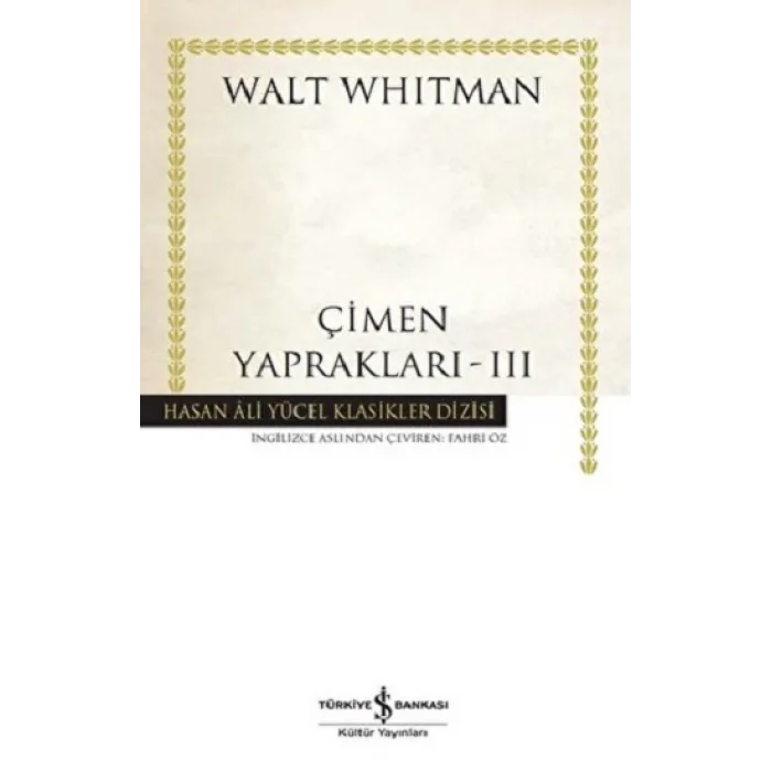 Çimen Yaprakları - 3 (Ciltli)