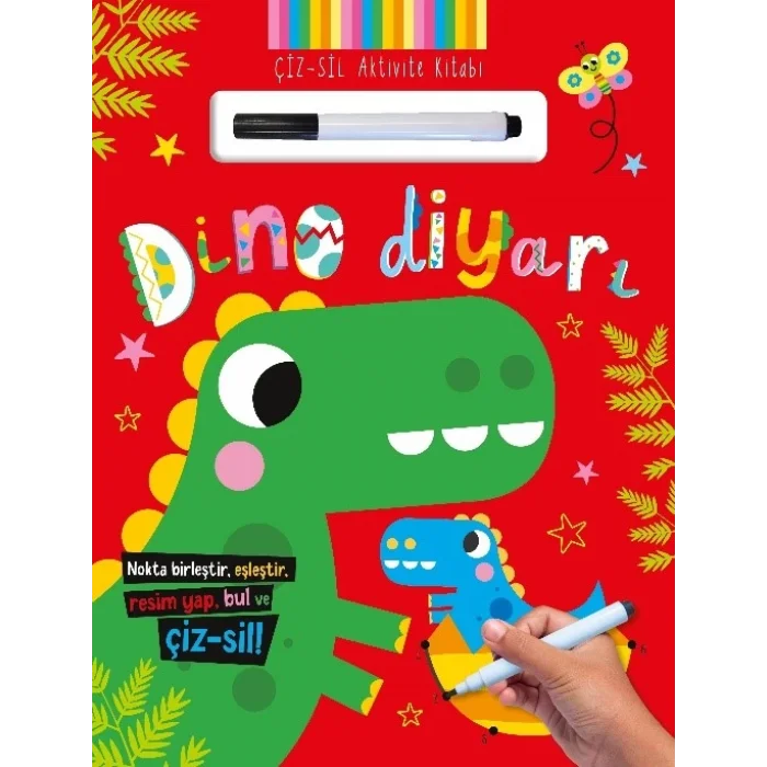 Çiz – Sil Aktivite Kitabı  Dino Diyarı