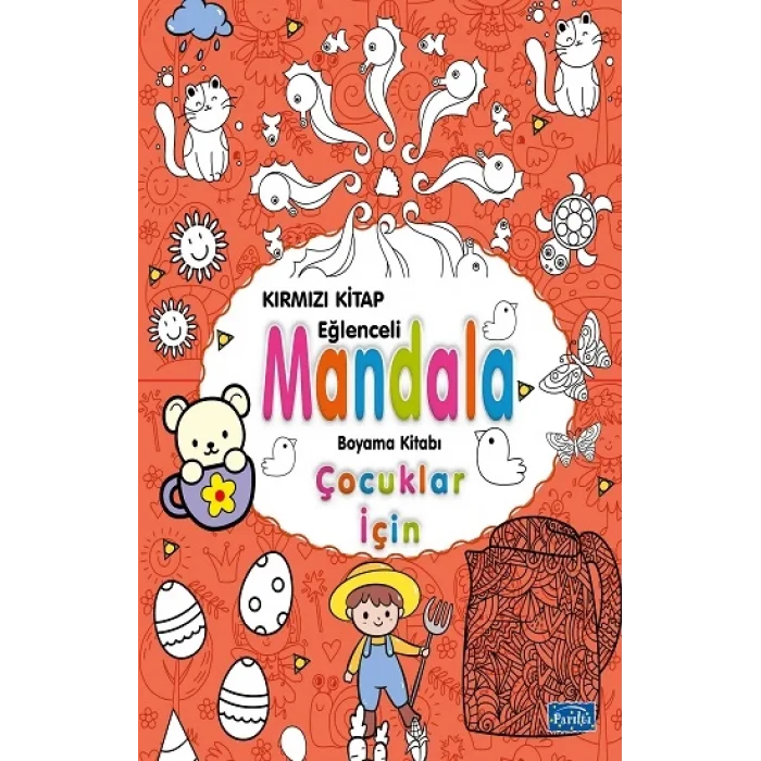 Çocuklar İçin Mandala - Kırmızı