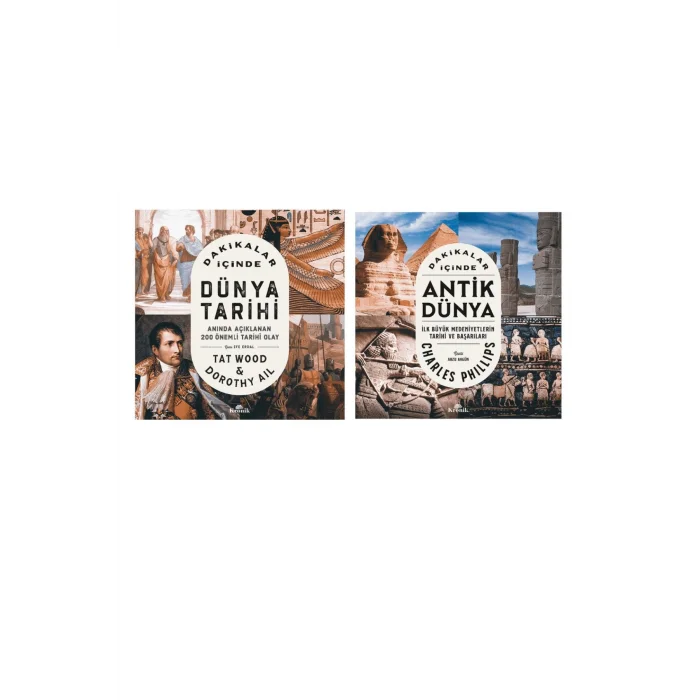 Dakikalar Içinde Dünya Tarihi + Dakikalar Içinde Antik Dünya- 2 Kitap Set - Iş Bankası Özel Set
