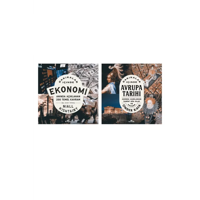 Dakikalar Içinde Ekonomi + Dakikalar Içinde Avrupa Tarihi- 2 Kitap Set - Iş Bankası Özel Set