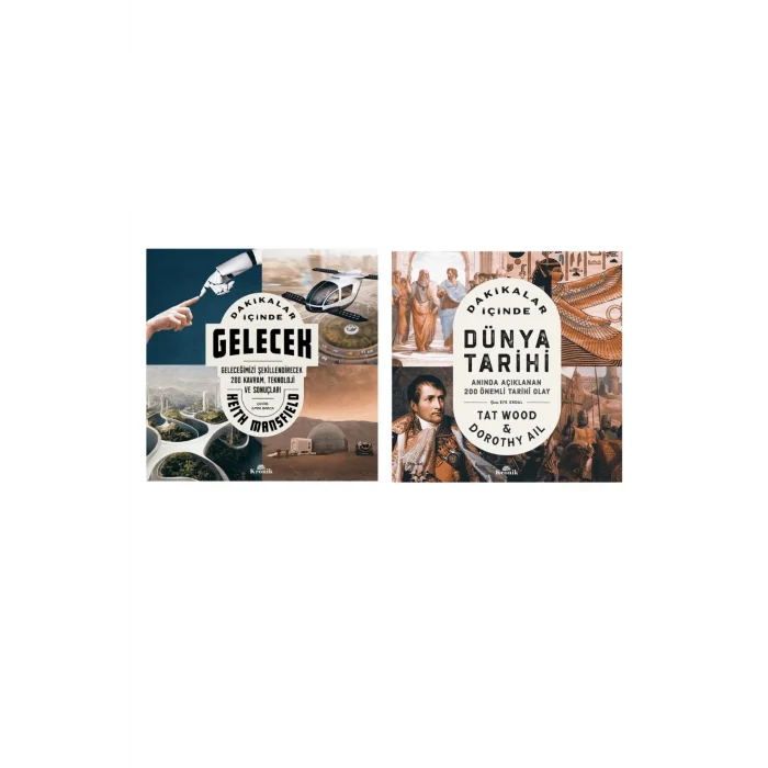 Dakikalar Içinde Gelecek + Dakikalar Içinde Dünya Tarihi- 2 Kitap Set - Iş Bankası Özel Set