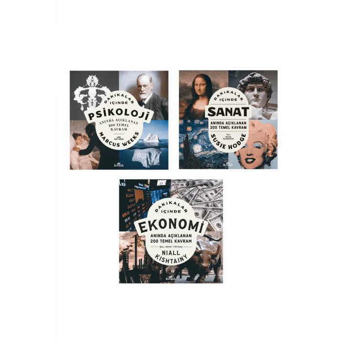Dakikalar Içinde Psikoloji + Dakikalar Içinde Sanat + Dakikalar Içinde Ekonomi- 3 Kitap Set