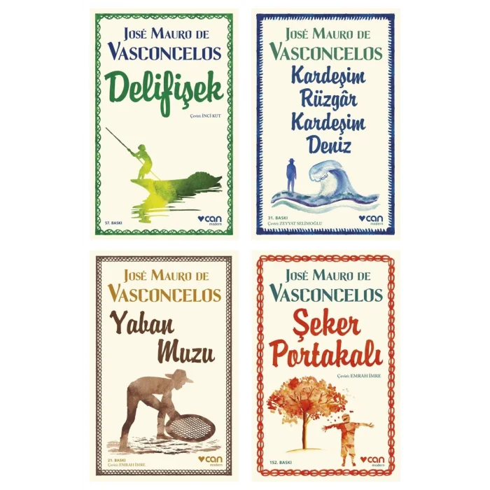 Delifişek + Kardeşim Rüzgar, Kardeşim Deniz + Yaban Muzu + Şeker Portakalı- 4 Kitap Set