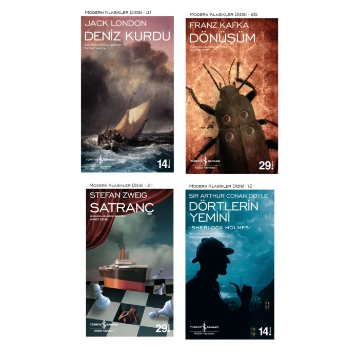 Deniz Kurdu + Dönüşüm + Satranç + Dörtlerin Yemini- 4 Kitap Set - Iş Bankası Özel Set Deniz Kurdu Ki