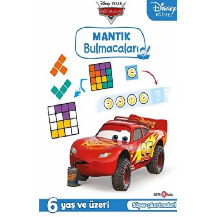Disney Eğitsel Arabalar Çıkartmalı Mantık Bulmacaları