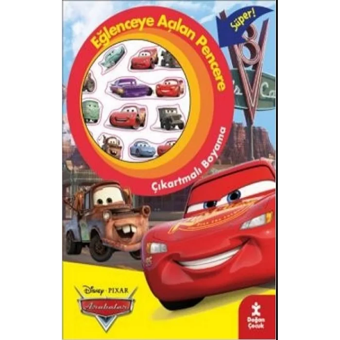 Disney Pixar Arabalar Eğlenceye Açılan Pencere Çıkartmalı Boyama Kitabı