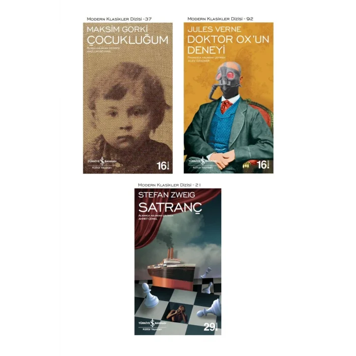 Doktor Oxun Deneyi + Çocukluğum + Satranç- 3 Kitap Set - Iş Bankası Özel Set Doktor Oxun Deneyi Ki