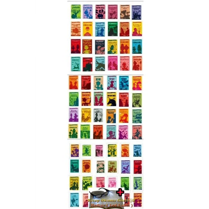 Dünya Çocuk Klasikleri 100 Temel Eser 70 Kitap Set Kısaltılmış Metin Ve Led Okuma Gözlüğü