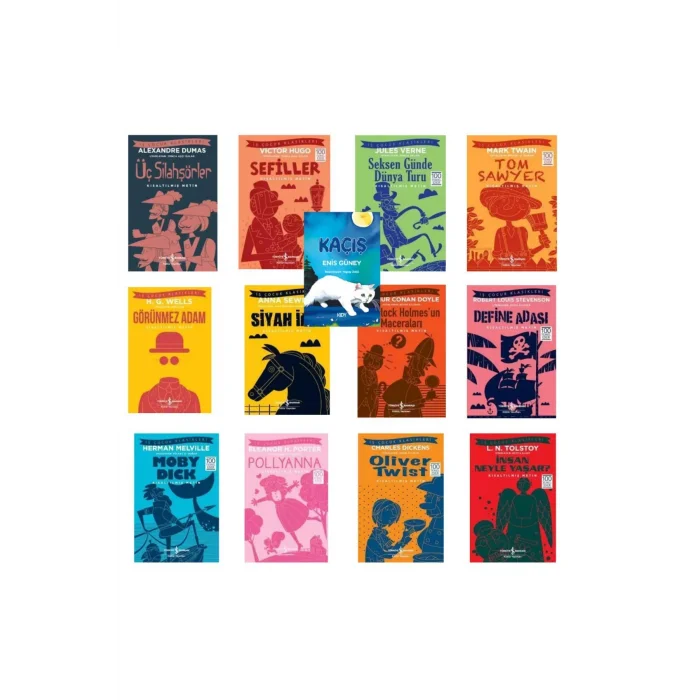 Dünya Çocuk Klasikleri Kısaltılmış Metin 12 Kitap Set / Kaçış