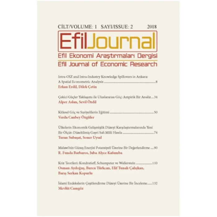 Efil Ekonomi Araştırmaları Dergisi; Cilt: 1 Sayı 2