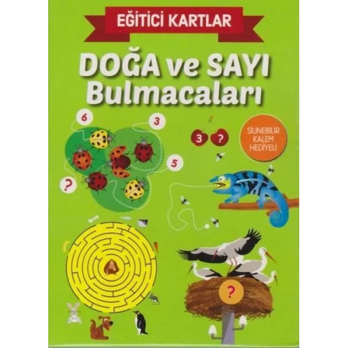 Eğitici Kartlar Doğa ve Sayı Bulmacaları