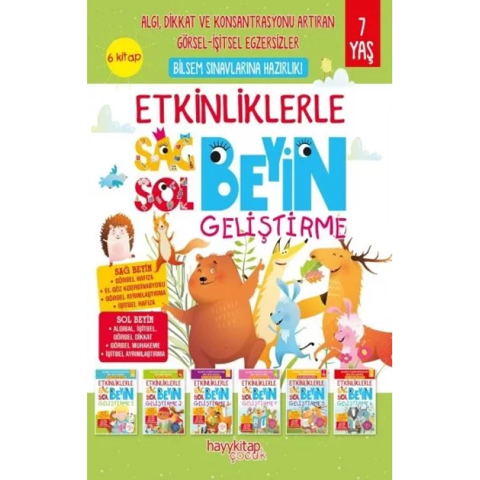 Etkinliklerle Sağ Beyin Sol Beyin Geliştirme (7 yaş) 6lı Set