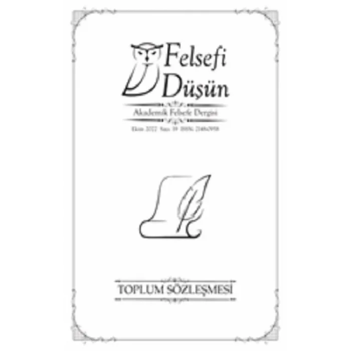 Felsefi Düşün Sayı:19 – Toplum Sözleşmesi