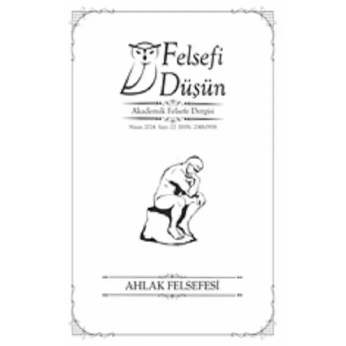 Felsefi Düşün Sayı:22 Ahlak Felsefesi