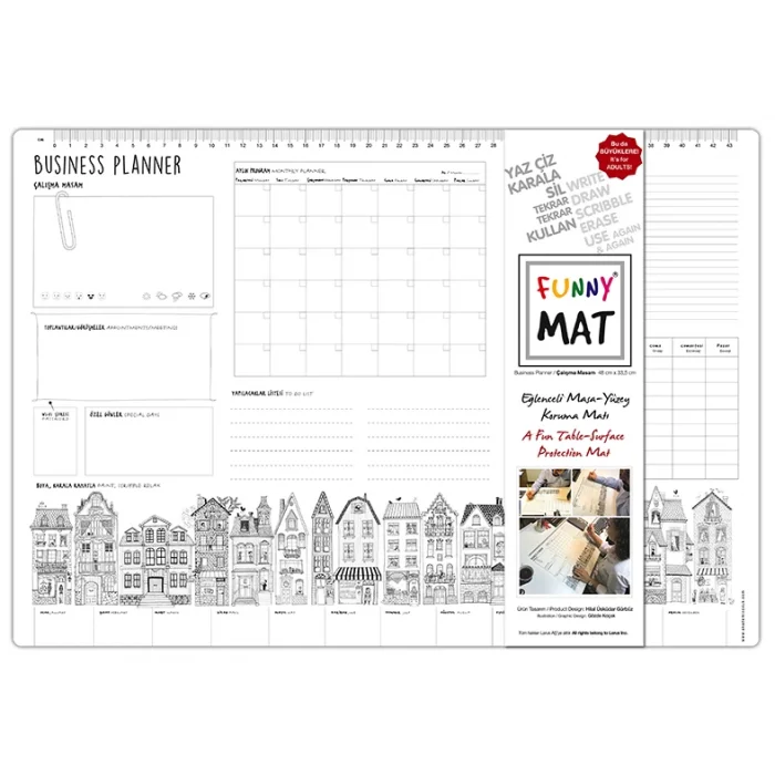 Funny Mat Çalışma Masam Business Planer Küçük Boy
