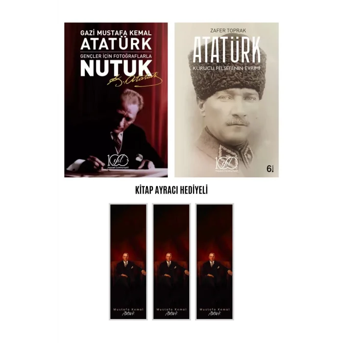 Gençler İçin Fotoğraflarla Nutuk - Atatürk Kurucu Felsefenin Evrimi - Kitap Ayracı Hediyeli Set