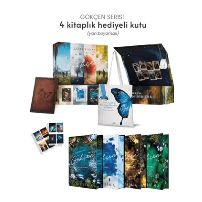 Gökçen Serisi - Yan Boyamalı Hediyeli Kutu (Ciltli)