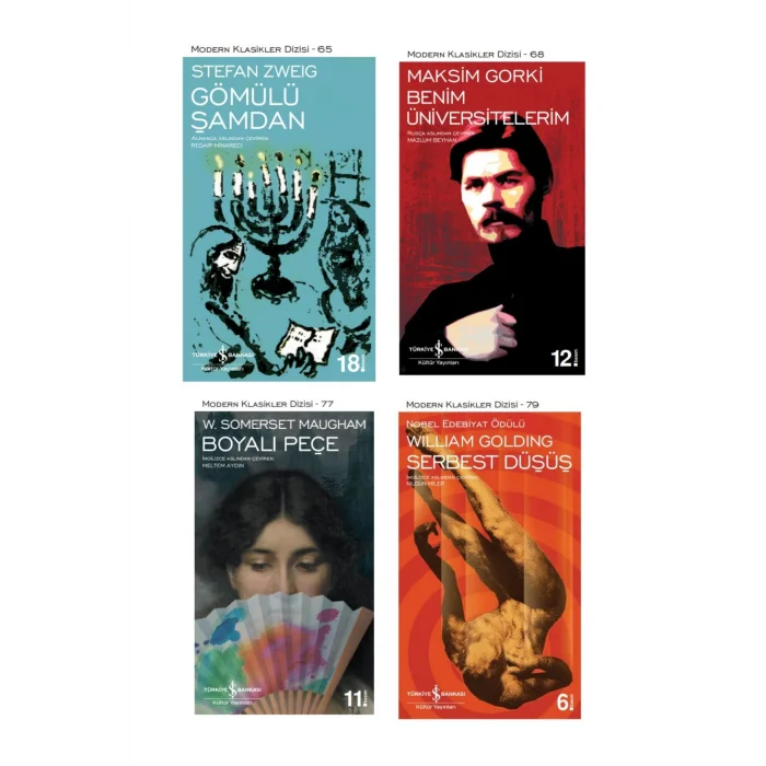 Gömülü Şamdan + Benim Üniversitelerim + Boyalı Peçe + Serbest Düşüş- 4 Kitap Set