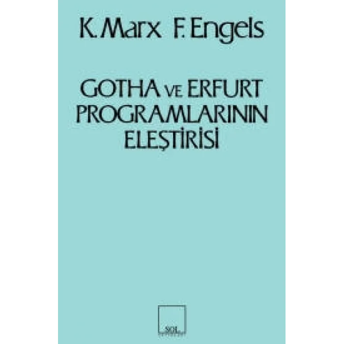 Gotha ve Erfurt Programlarının Eleştirisi