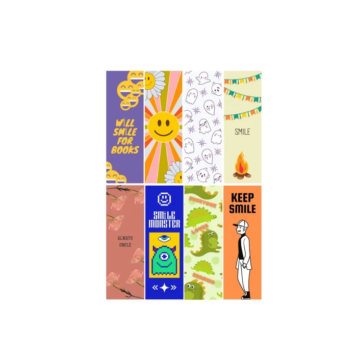 Gülümseme Temalı Kitap Ayraçları 02-